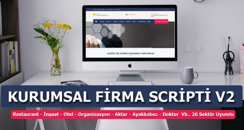 Kurumsal Web Tasarımı - Kurumsal Firma Scripti V2 - 26 Sektör Uyumlu