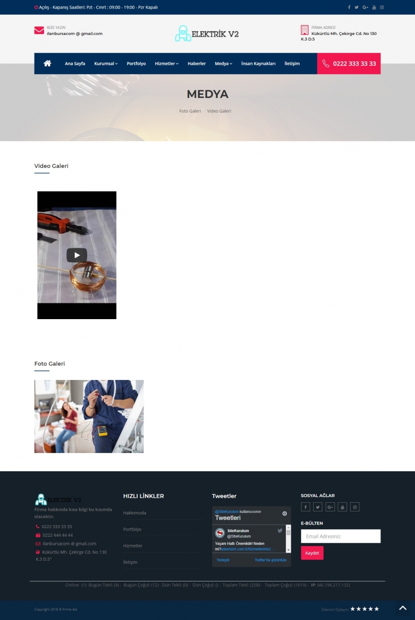Elektrikçi Scripti - Elektrikçi Sitesi - Elektrikçi Web Sitesi - Elektrikçi Firma Web Sitesi