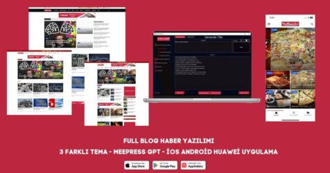 MeePress Blog Yazılımı ile tam SEO uyumlu, modern ve özelleştirilebilir 3 farklı temada blog veya haber sitenizi kurun. MeePress GPT yapay zeka destekli içerik üretimiyle ve iOS & Android uygulamalarıyla dijital varlığınızı güçlendirin.