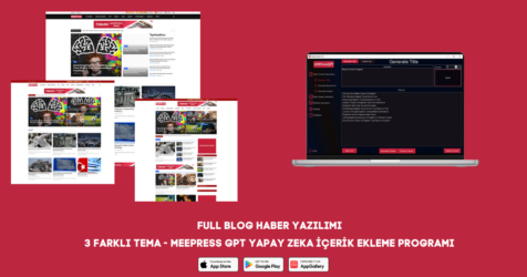 Meepress Blog Yazılımı - V6 Blog - Meepress Gpt Yapay Zeka