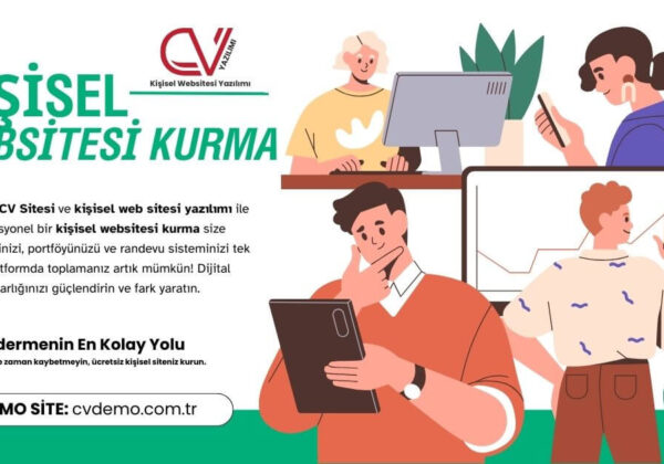 Kişisel Websitesi Kurma, Ücretsiz CV Sitesi ve Kişisel Web Sitesi Yazılımı ile dijital varlığınızı güçlendirin ve fark yaratın.Cv göndermekle zaman kaybetmeyin.Dijital varlığınız ile fark yaratın.